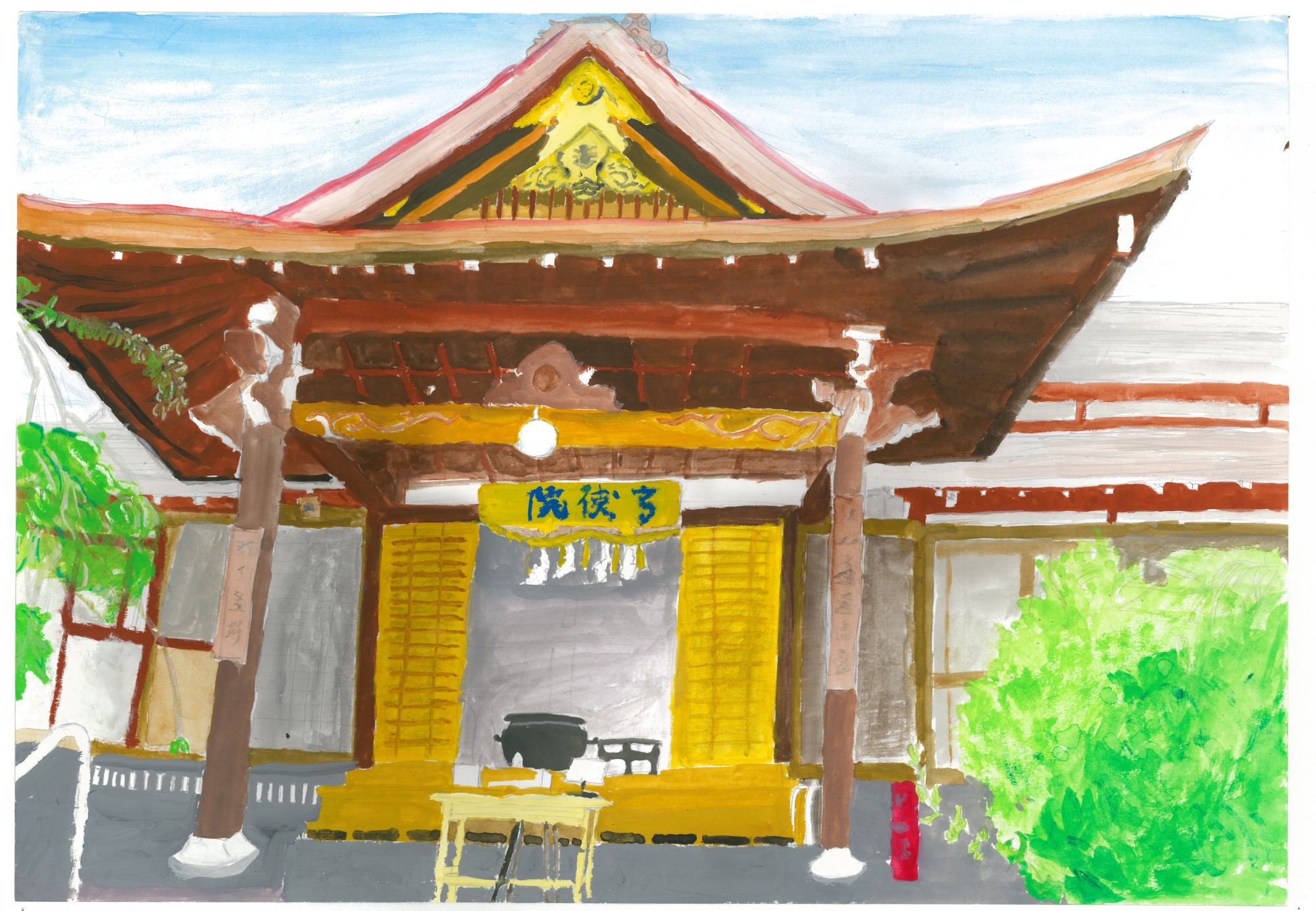 student artwork - Kotoku-in Temple