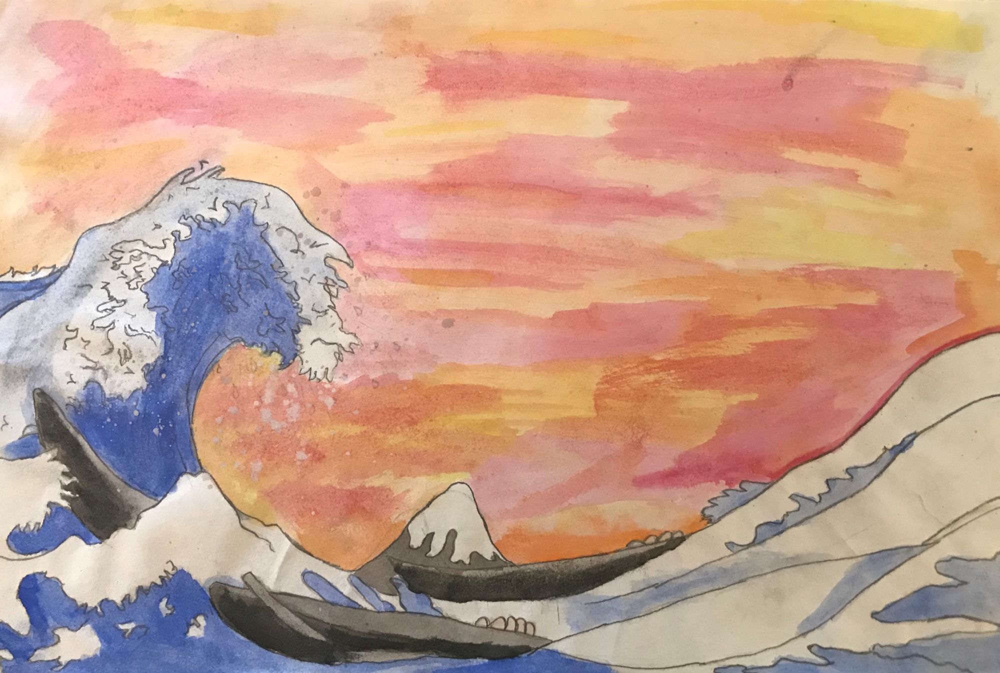 Student artwork - The Great Wave