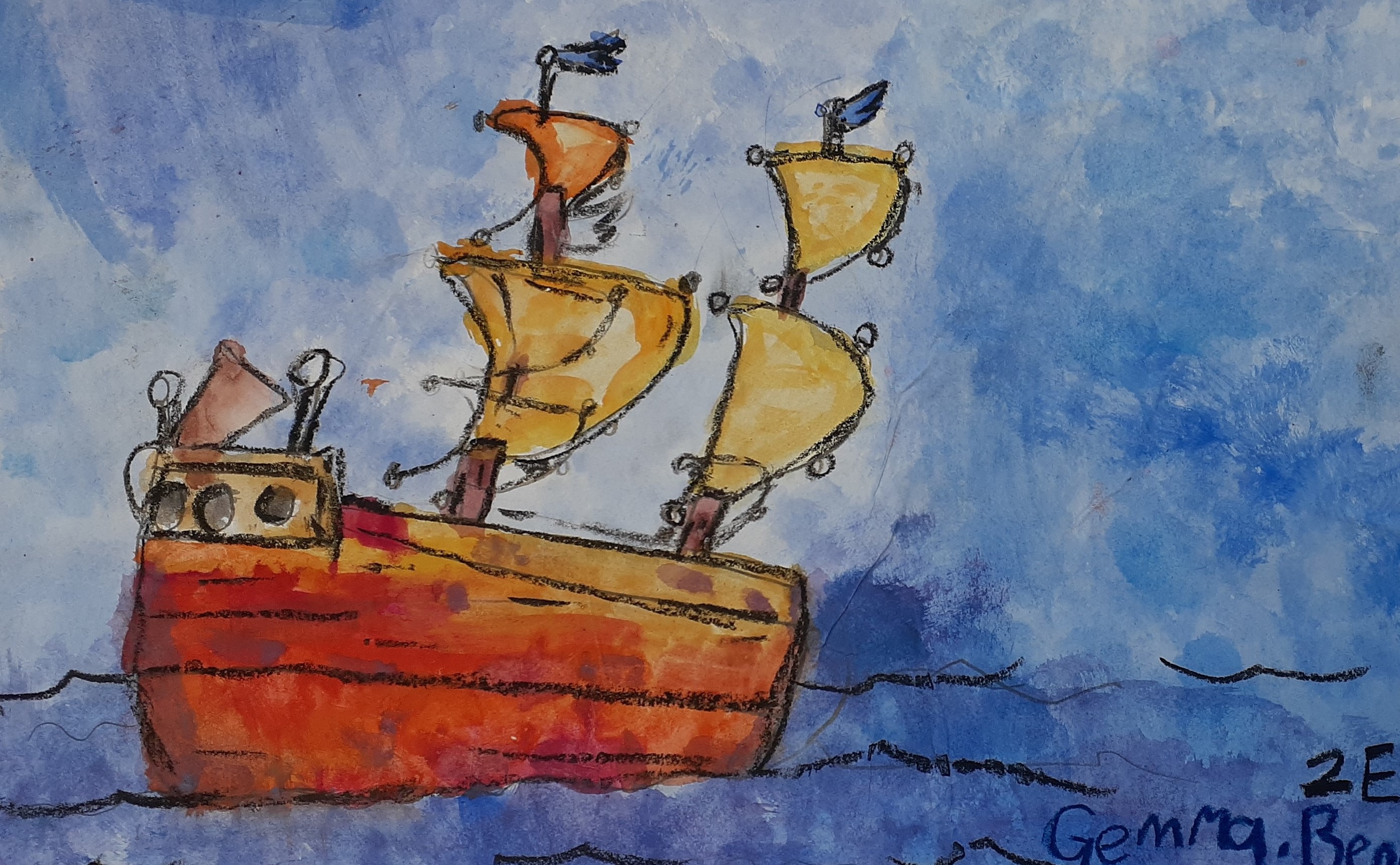 Student artwork - Sailing the Seas