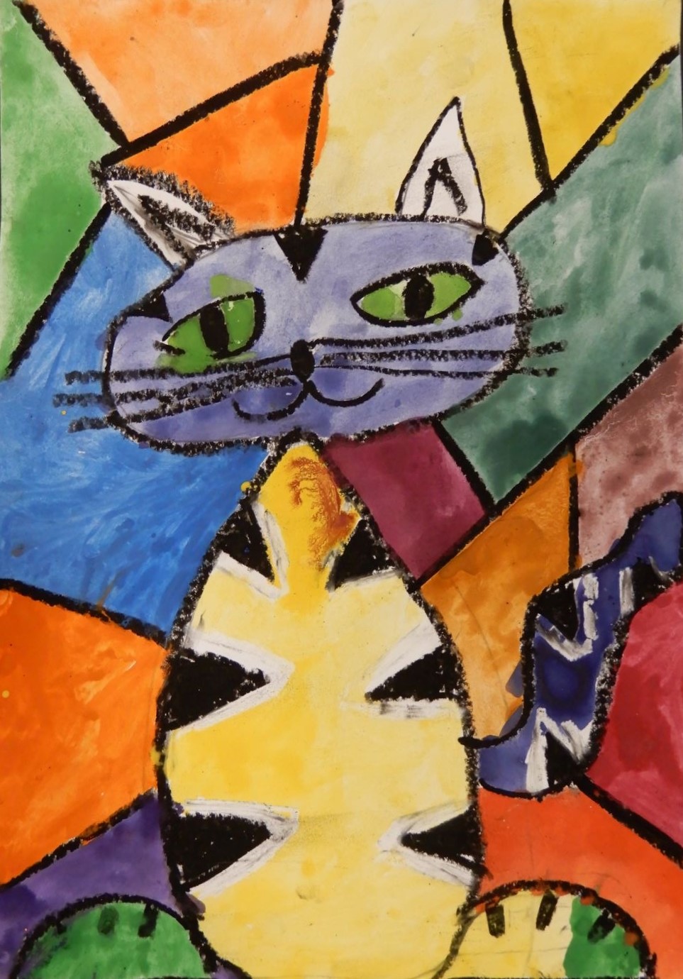 Student artwork - Colourful Cat