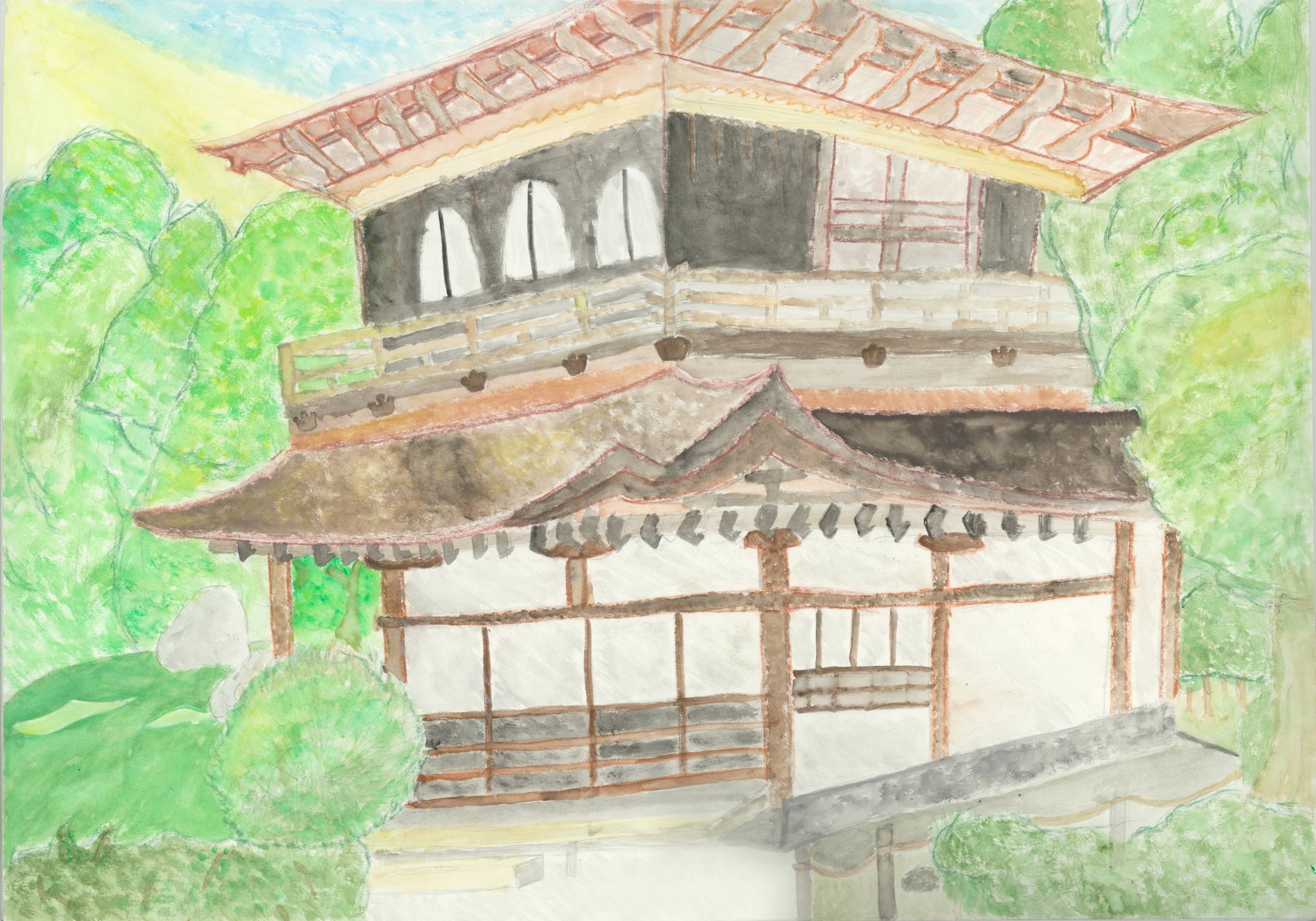 Student artwork – Ginkaku Temple