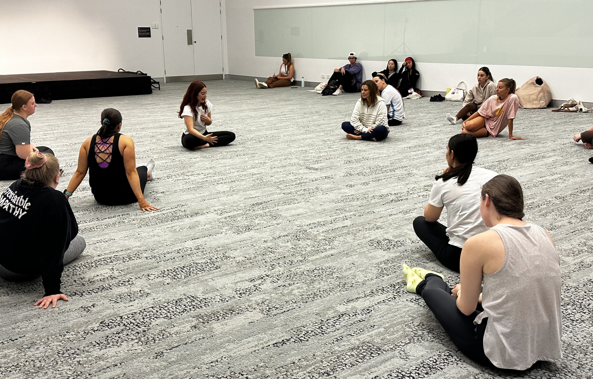 Dance tutor presenting a workshop to teachers