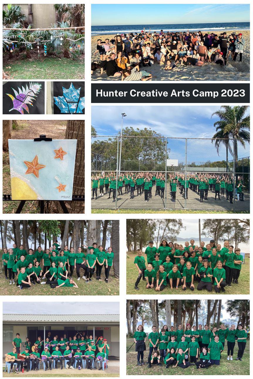 photo collage of Hunter Creative Arts Camp 2023