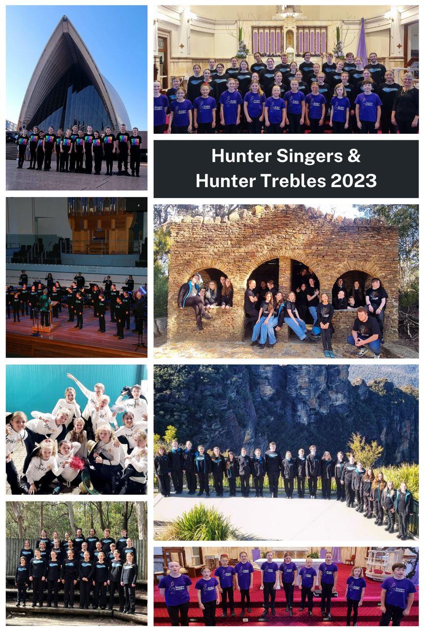 Hunter Singers & Hunter Trebles 2023 collage