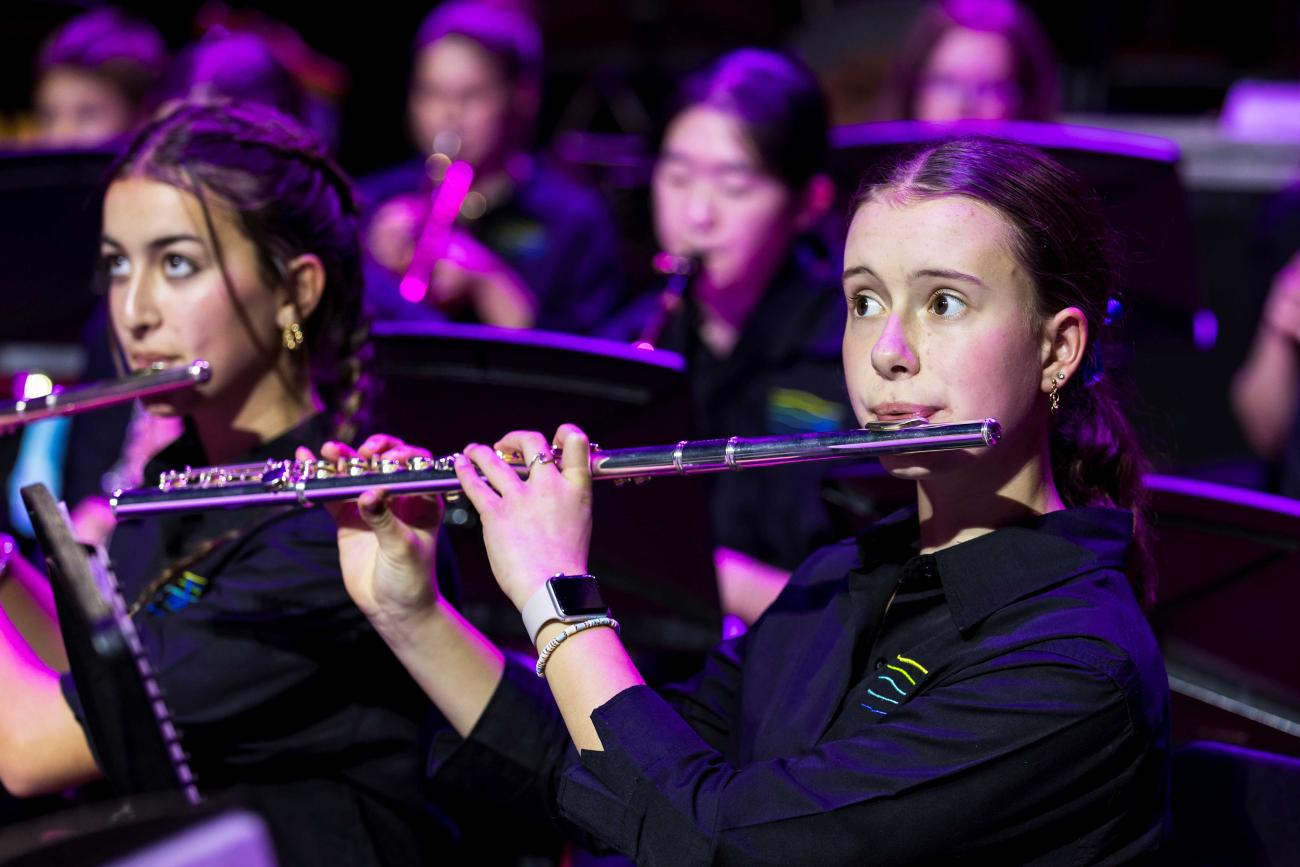 SNPS Symphonic Band performing at the Sydney North West Music Festival.