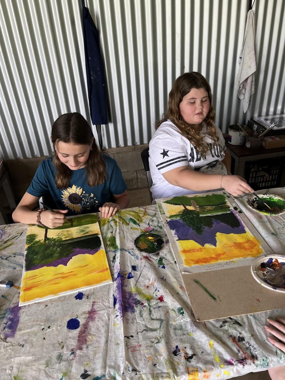 Children painting