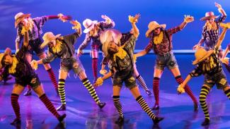Dancers dressed as scarecrows in the dance Scarecrows in the Dark, from the State Dance Festival 2019