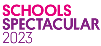 Schools Spectacular Logo 2023 - Pink and Purple