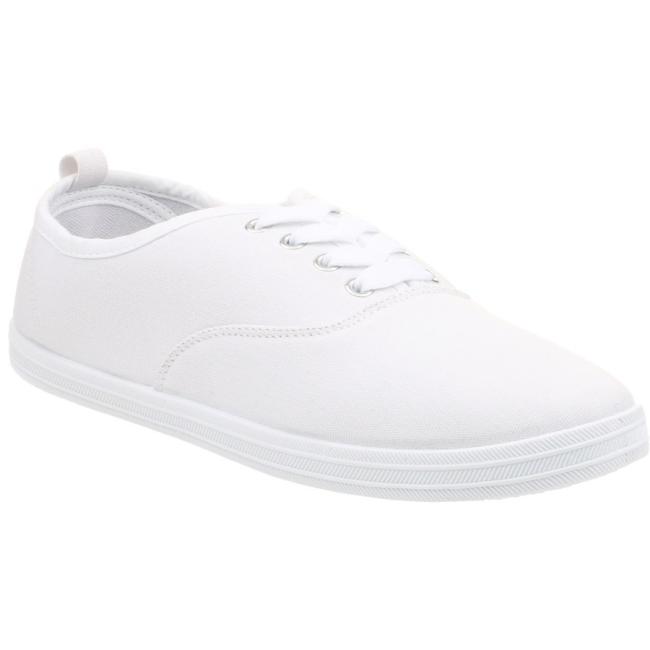A plain white shoe
