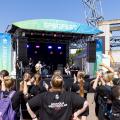 Students performing on a festival stage